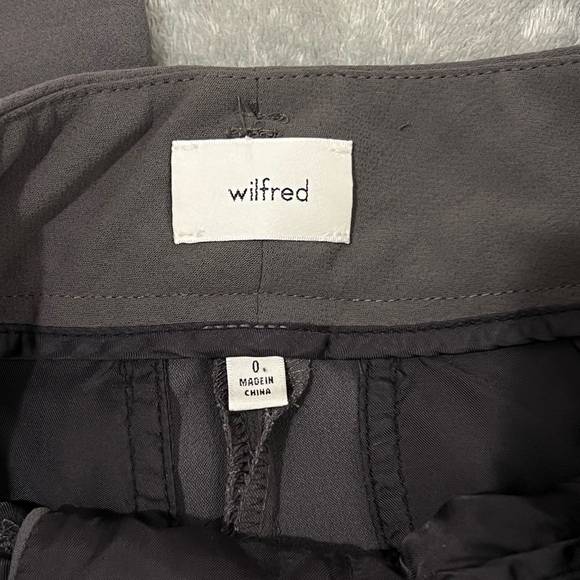 Aritzia tie front pants size 0 | Peppercorn gray - Picture 2 of 4